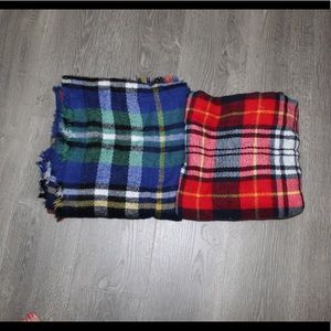 Two blanket scarfs